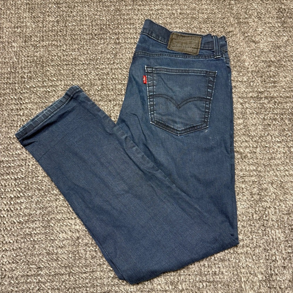 Levis 541 Athletic Taper Mens Jeans Size‎ 33x32 Dark Wash Blue Denim